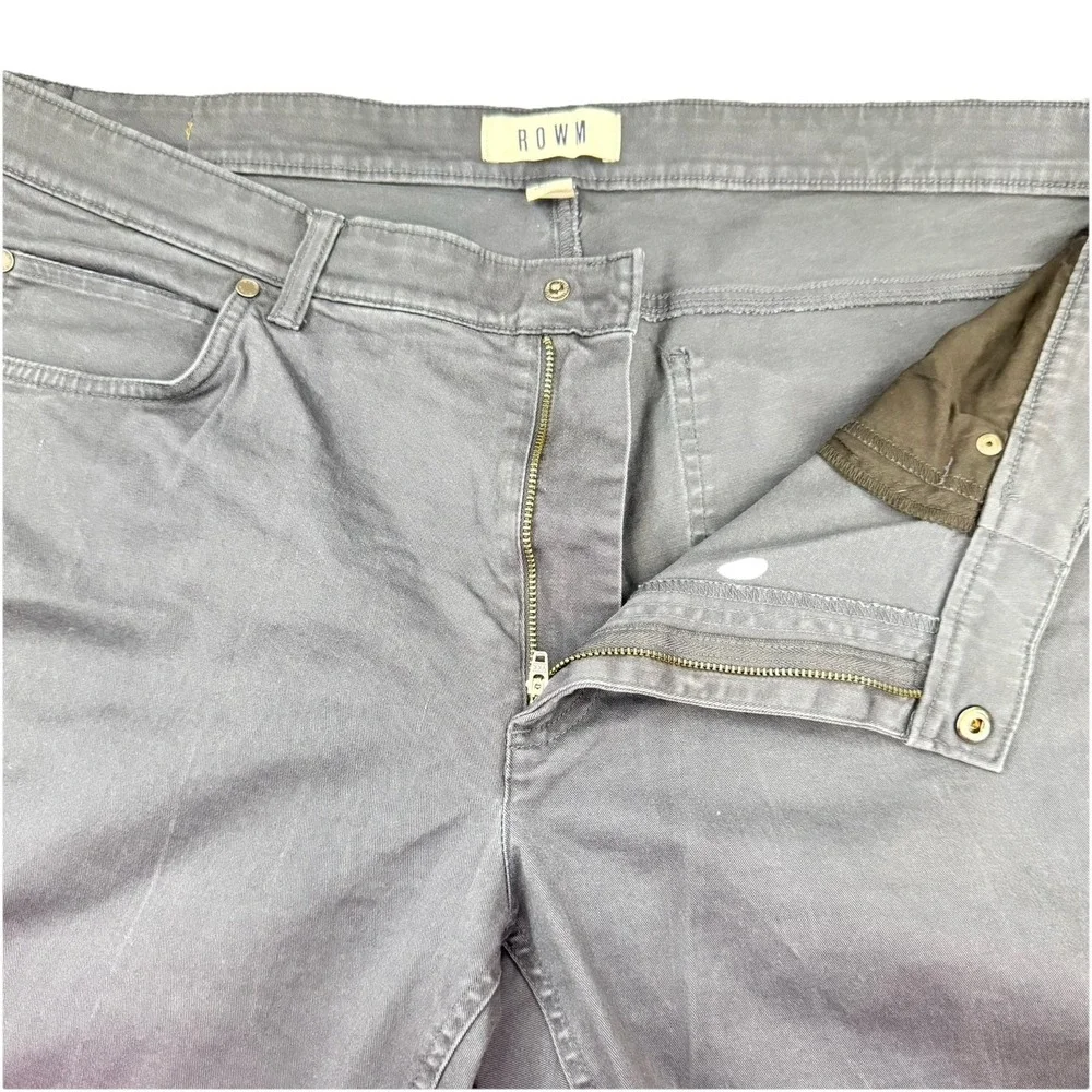 NEWROWM Pants Men 40x32 Navy Blue Stretch‎ Cotton Flat Front Office Casual